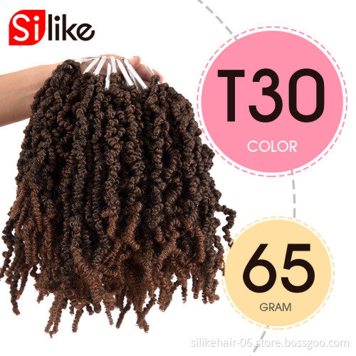 Bomb  kinkyTwistNew Style 10inch 15stands  Pre-Crochet Braids Senegalese Passion Spring Twist Hair with Curly Ends Wavy Glance